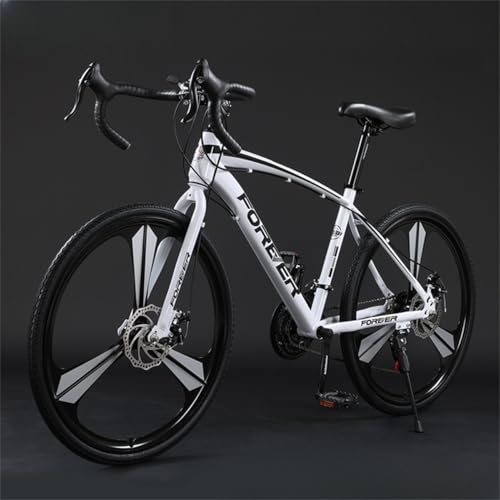 Tonainクロスバイク 自転車 700C 7段変速 ブレーキ 高炭素鋼 21/24/27/30段変速マウンテンバイク スポーツバイク 通勤 通学 中学生 高校生 学生 大人 成人 男の子 女の子 女性 男性 (3 ナイフ,ホワイト(27スピード))