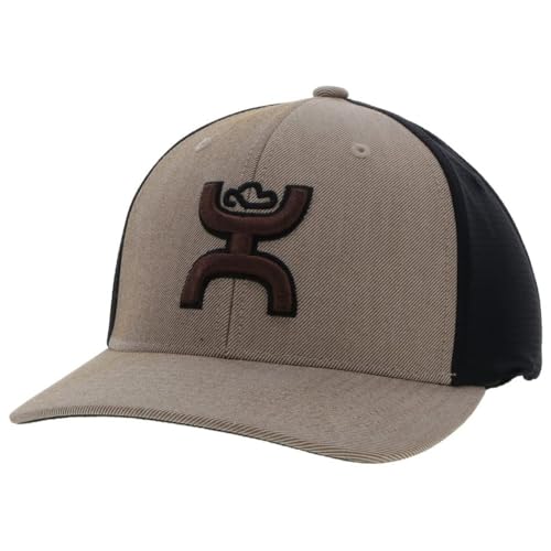 Image of HOOEY Ash Flexfit Fitted Hat - Mid Profile 6-Panel Stretch Fit Everyday Casual Comfort Fitted Cap for Men and Women