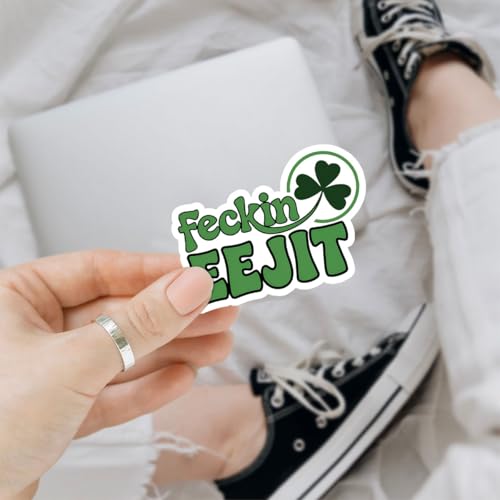 Calcomanías de San Patricio: pegatinas con diseño de trébol para laptop 3