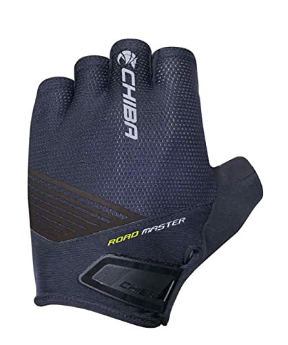 Gants de cyclisme courts Chiba Road Master 2024 noir pour le vélo de route