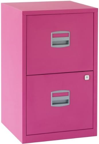 Bisley 2 Drawer Locking A4 Filing Cabinet Pfa2 - White