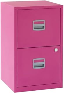 Bisley 2 Drawer Locking A4 Filing Cabinet Pfa2 - White