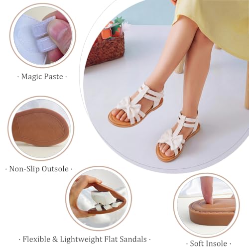 Hebelee Toddler Girls Sandals Girl Dress Sandal Summer Flat Shoes for Little Kid Big Kids by Hebelee - Used condition - Image 4
