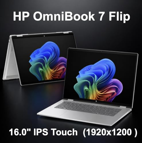 Image of HP OmniBook 7 Flip (Next Gen Envy X360) Copilot+ 2-in-1 Laptop 16 inch 2K Touch | Intel Ultra 7-258V, 32GB LPDDR5X, 1TB SSD, Arc 140V GPU (16GB), Active Pen, Thunderbolt 4, WiFi 7, IR Webcam, Win11Pro
