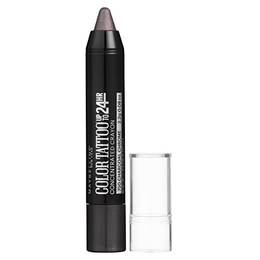 Maybelline Eyestudio ColorTattoo Concentrated Crayon,750 Charcoal Chrome, 0.08 oz.