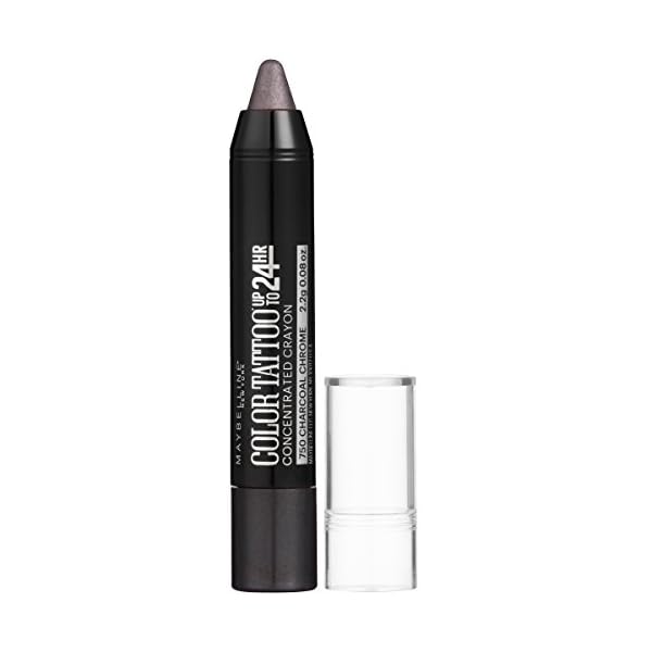 Maybelline Eyestudio ColorTattoo Concentrated Crayon,750 Charcoal Chrome, 0.08 oz.