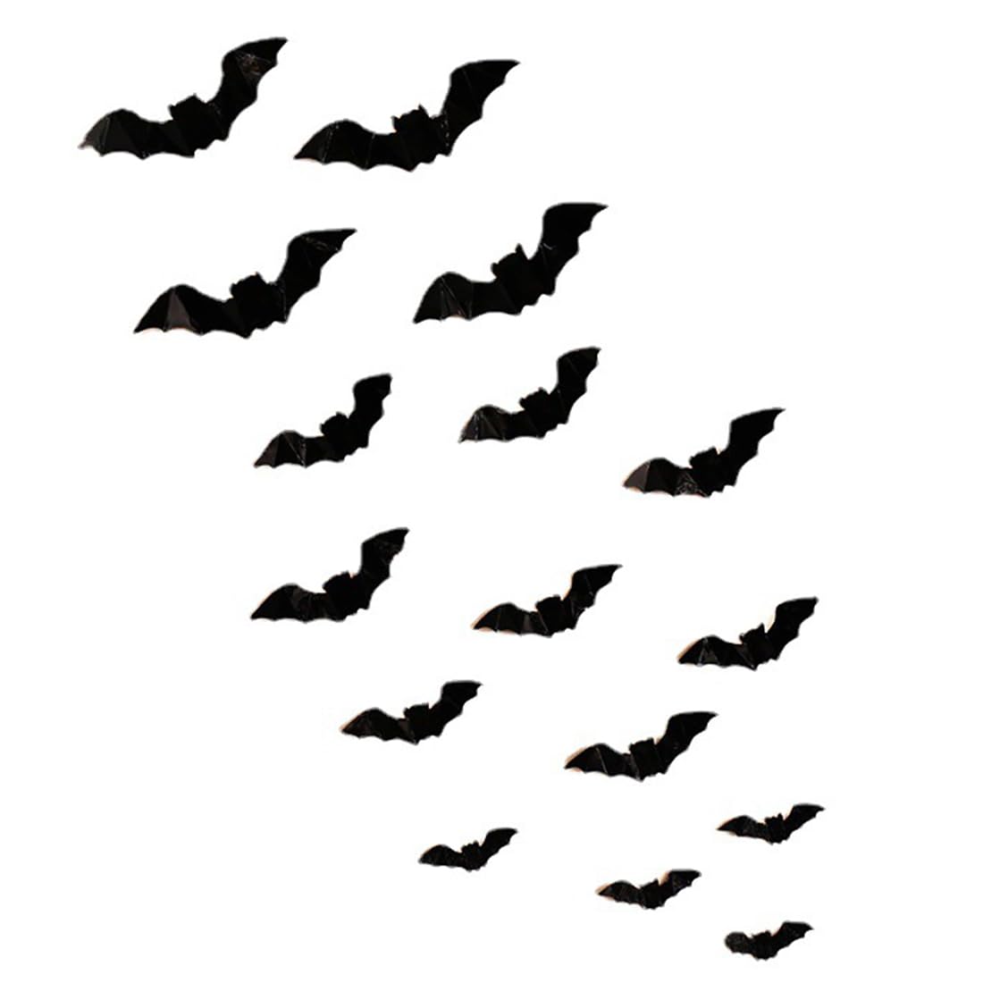 ZORVUJI 16 Piezas Decoración de Murciélagos Decorativos de Halloween Adhesivos