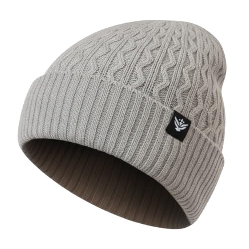 Image of AMOLDO Unisex Woolen Beanie Cap | Warm Winter Hat - Zigzag Design