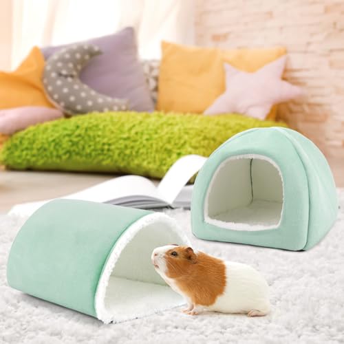 Tierecare Conjunto de esconderijo e túnel para porquinhos-da-índia tierecare, cama de pelúcia macia
