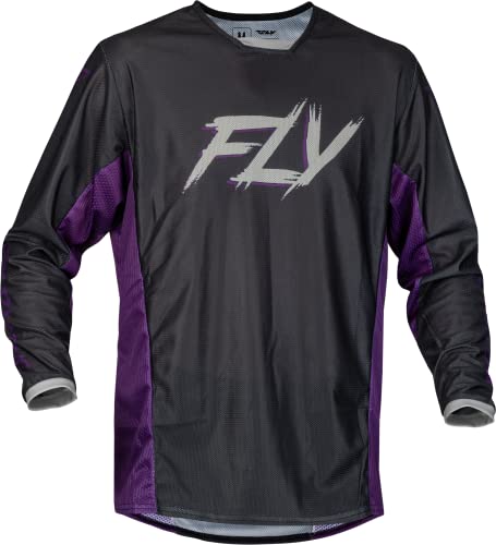 Fly Racing 377-310M Kinetic Mesh Rave Jersey Black/Purple/Silver Md