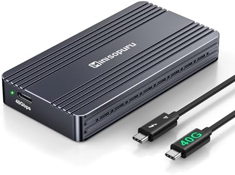 ORICO Boîtier SSD NVMe 40Gbps Thunderbolt 4/USB4 - Ventilateur Turbo Intégré, Aluminium, Jusqu'à 3500 Mo/s - CNM2