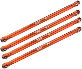 Aluminum 7075-T6 Upper Link Bar Set for Losi 1:8 LMT 4WD Solid Axle Monster Truck LOS04022 / LMT Grave Digger/Son-uva Digger LOS04021 Upgrades - Orange