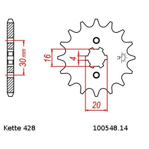 Catena Di Trasmissione Pesante DID 428HD &ndash; 118 Link, Per YAMAHA YBR125 2005-2015