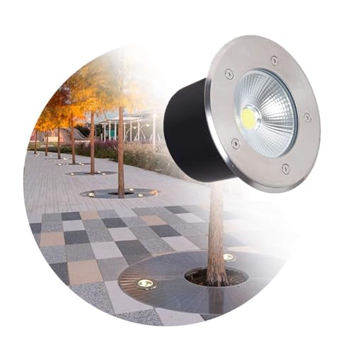 Faretti Ad Incasso Giardino - Faretto Incasso Led Da Esterno, Faretto da Incasso a Terra LED per Esterno, Faretto Luce Da Pavimento, Lampada da Terra IP67 per Incasso da Giardino ( Color : White Light