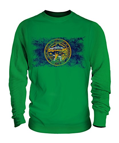 Sweat Nebraska avec imprimé drapeau effet usé style rétro unique