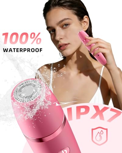 Image of Ufree Bikini Trimmer Electric Razors for Women, Ceramic Blade Body Hair Trimmer, IPX7 Waterproof Rechargeable Lady Shaver, Personal Groomer for Legs & Pubic Hair, Gifts for Women, Rose Red