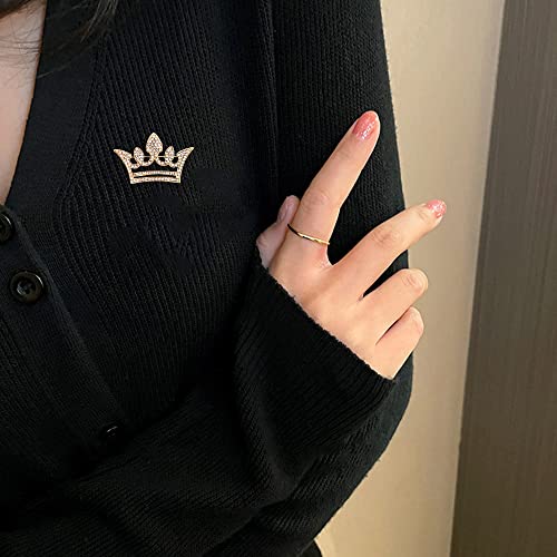 Image of Crystal Rhinestone Princess Queen Brooch Pin Tiara Crown Brooches for Women Tiara for Wedding Party /Banquet /Birthday