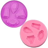 Mr.S Shop Gemstone Crystal Diamond Cake Mold Baking Candy Cake Chocolate Silicone Baking Mold
