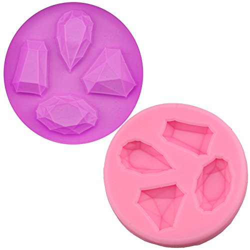 Mr.s Shop Gemstone Crystal Diamond Cake Mold Baking Candy Cake Chocolate Silicone Baking Mold #TOP8