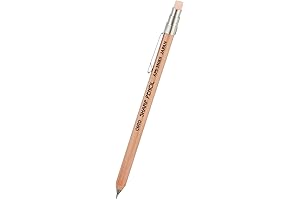 OHTO Minimo Wood Mechanical Pencil - 0.5mm Pencil with Sharpener and Eraser (APS-350ES-Natural)