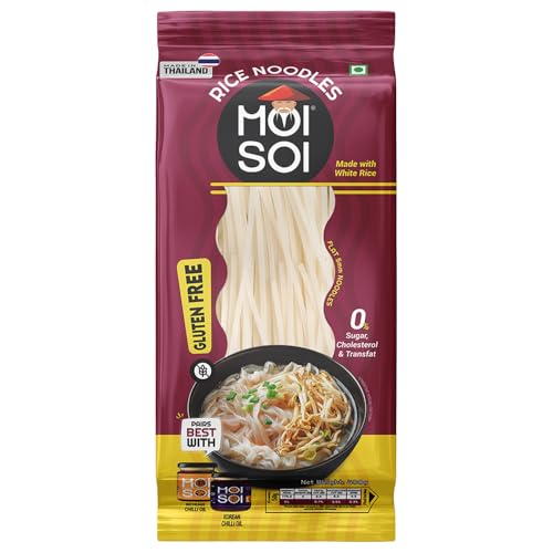 Image of Moi Soi Thai Rice Stick Noodles - Made with Thai Rice |Naturally Gluten Free | Cholesterol Free | 400gms