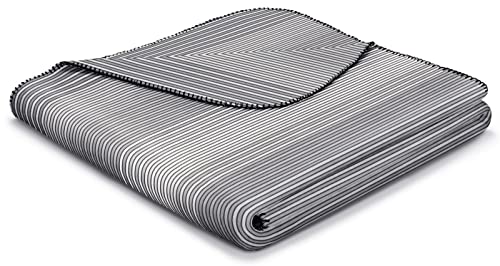 Biederlack Plaid Wohndecke | Lines grey - 220 x 240