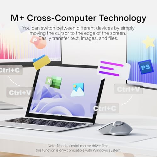 Image of Rapoo MT760 PRO Wireless Mouse, NearLink + Bluetooth 5.0 Multi-Device, 12K DPI, 2K Polling, Ergo for Work & Gaming, 11 Programmable Buttons, On-Board Memory, Quiet Clicks, USB-C, 120 Days Battery Life