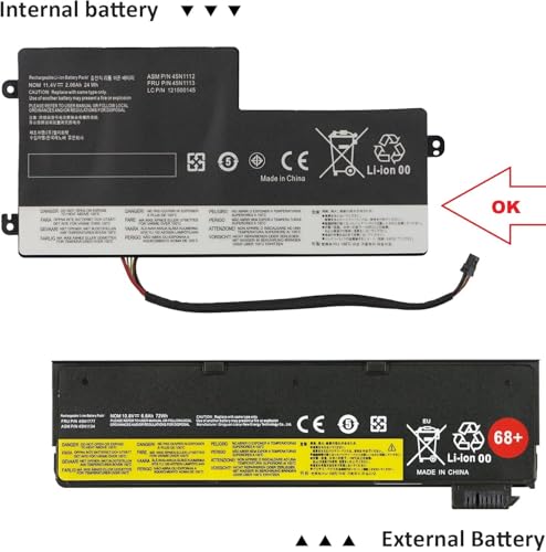 Image of WISTAR 45N1112 Laptop Battery Compatible for Lenovo ThinkPad A275 T440 T440S T450 T450S T460 X230S X240 X240S X250 X260 X270 Series Internal 45N1113 45N1111 01AV459 45N1109 45N1110 45N1773