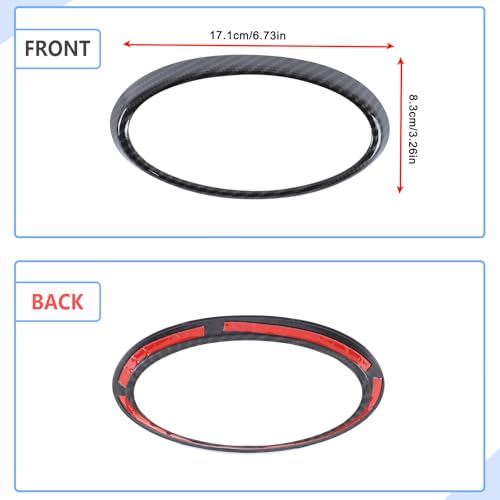 Image of Car Front Emblem Trim Cover Compatible with Subaru Crosstrek 2024 2025 Front Grille Emblem Badge Logo Cover Circle Ring Center Decorative Logo Cover Front Hood Emblem Surrounding Ring ABS Accessories