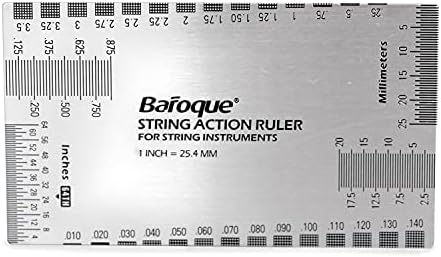 String Action Ruler Gauge Tool for Electric Bass and Acoustic Guitar