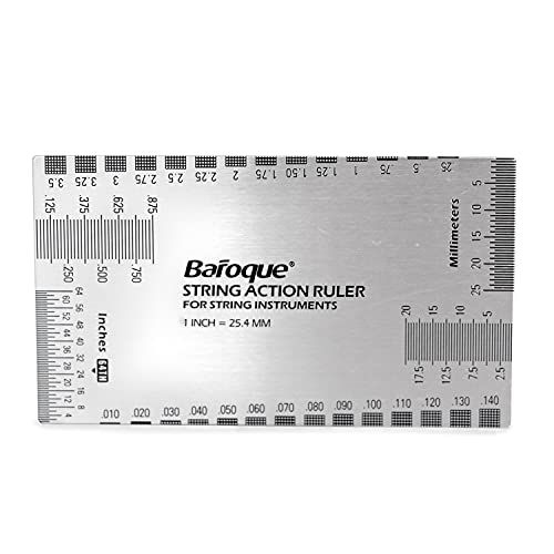 Guitarra Gauge Acción configuración regla, Guitarra regla medidora de acción de las cuerdas, luthier tool for electric, acoustic and bass guitars