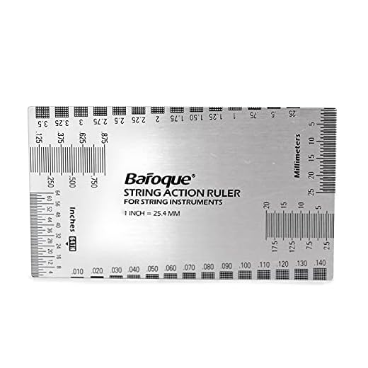 Guitarra Gauge Acción configuración regla, Guitarra regla medidora de acción de las cuerdas, luthier tool for electric, acoustic and bass guitars