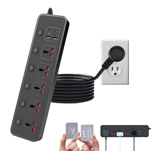 Multiprise USB C multiprise plate à interrupteurs individuels économie d'énergie
