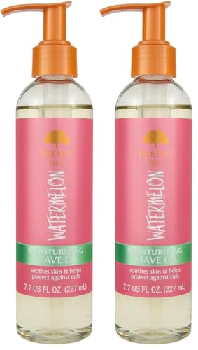 Image of Tree Hut Watermelon Moisturizing Shave Oil, Gel-to-Oil Formula, Ultra Hydrating Barrier for a Close, Smooth Shave, For All Skin Types, Made with Shea Butter, 7.7 Fl Oz (Pack of 2)