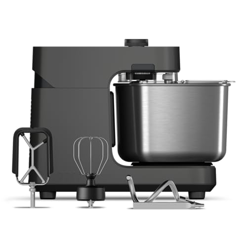 Ooni Halo Pro Mezcladora Profesional de Masa en Espiral 7,3 L con Accesorios, 58 Velocidades – Ideal para Pan y Pizza – Gris Antracita