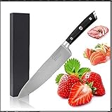 【Ergonomischer Griff】 : Der Griff des Messers ist für seine Handhabung, Komfort, Stärke und Stabilität bekannt，minimiert Ermüdungserscheinungen der Finger und verbessert die Balance. so dass das Schneiden viel einfacher ist, optimal geeignet für unterschiedlichen Hände.