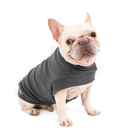 Hund Pullover - weiche und warm T-Shirt Hunde Frühling Kleidung Mantel Katzenpullover für kleine Hunde Katzen Grau L