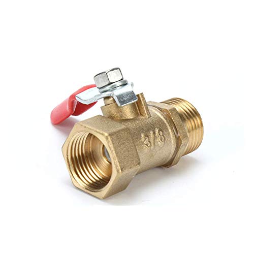 Robinet à boisseau sphérique filetage femelle mâle raccord tuyau cuivre adaptateur 3/8 1/2