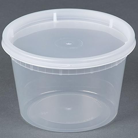TRiPAK TD40016 Plastic Deli Container with Lid, 16 oz. Cover