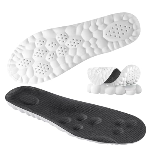 Image of 4D Cloud Technology Insole - Super Soft Comfort Insoles, Soft Foot Protection Cloud Feeling Insole, U-Shape Memory Foam Insoles, 4D Sports Memory Foam Insoles (Black, Men 5-6 /Women 6-7)