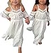 EGELEXY Kids Baby Girls Off-Shoulder Princess Party Wedding Dresses Beach Sundress Size 1-2 Years (White)