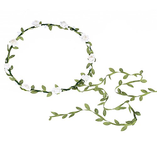 AWAYTR 2Pcs Bohemian Flower Crown, Wedding Bridal Floral Headband