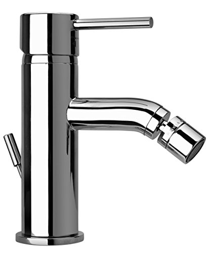 Yellowshop - Miscelatore Bidet Cromato Mod. Essenza Rubinetto Bagno Scarico Automatico 1'1/4 Con Flex Inox Piletta Sanitari
