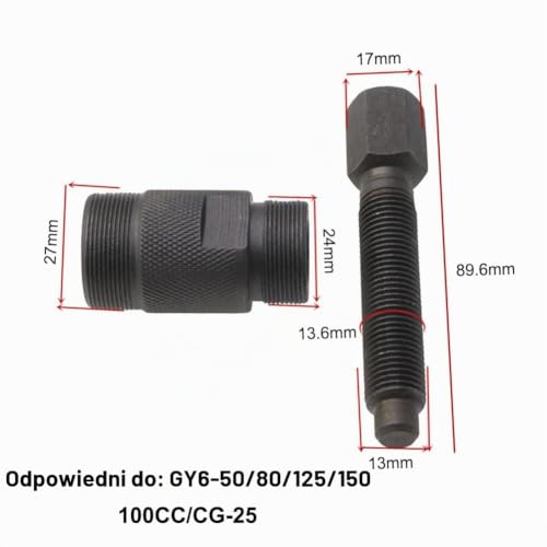 Ściągacz koła zamachowego, ściągacz koła zamachowego motocyklowego, magnetyczny ściągacz koła zamachowego do motocykla, M27 x M24 Magnetyczne narzędzie do usuwania koła zamachowego, naprawa narzędzia
