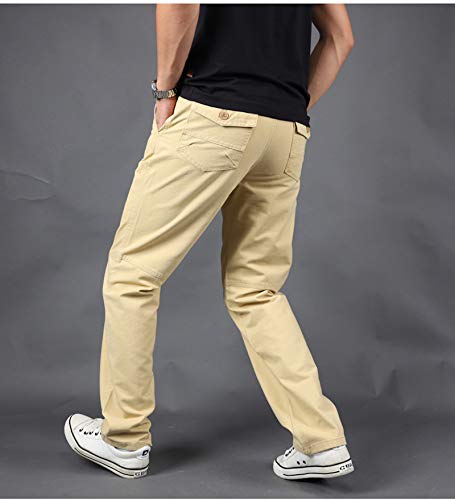 Men's Casual Trousers Chino Cotton Work Cargo Pants Inelastic2