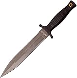 MTECH USA MT-20-77GY Double-Edged Fixed Blade Knife with Black Handle, Grey, 11.25-Inch