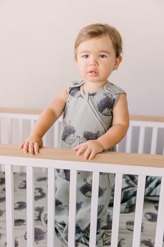 Image of Oilo Crib Sheet, Breathable 100% Turkish Cotton Fitted Jersey, 300 Thread Count, Machine Washable, Fits Standard Crib (28 inch x 52 inch x 6 inch), Toddler Bedding, Girl, Boy, & Neutral Nursery Design, Hedgehog