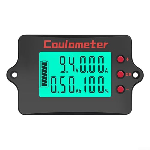 Batterie-Monitor, mit Shunt Power Voltmeter-Display, mit einem 32-Bit-Mikrocontroller-Chip, für Wohnmobil-Stromüberwachung, Außenstromsysteme, Elektrofahrrad-Überwachung (A)