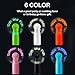 EUBUY 18PCS Portable Handheld Mini Battery Powerful Fan, 6 Colors LED Neon Glow Light-up Message Fan Summer Gift for Travel Office Outdoor