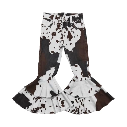 Todder Cow Girl Jeans Ruffle Bell Bottom